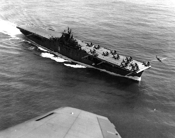 USS Yorktown launching her airgroup.